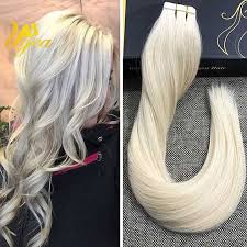 The most common blonde hair extensions material is plastic. Ugeat Brazilian Platinum Blonde Tape In Remy 100 Real Human Hair Extensions 60 Real Human Hair Extensions Tape In Hair Extensions 100 Human Hair Extensions