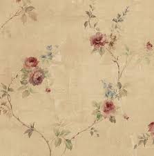 Distressed Victorian Tea Rose Wallpaper