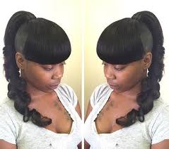 While several awesome ponytail styles have been passed over for formal events in favor of fishtail braids or decorated buns, 2018 is poised to be the year rope braids are all kinds of in right now, and they pair very well with ponytail hairstyles. 20 Great Ponytails With Bangs Inspiration Ideas Two Ponytail Hairstyles Weave Ponytail Hairstyles Weave Ponytails With Bangs