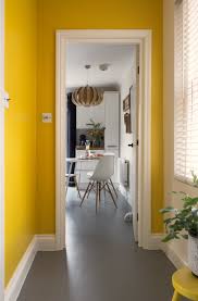 Yellow floors are still neutral.} so stop worrying about your floors and focus on finding something else that inspires you, like a piece of art, a throw pillow, or an area rug to help you create a colour scheme. A Colorful Contemporary London Flat Grey Flooring All White Room Yellow Interior