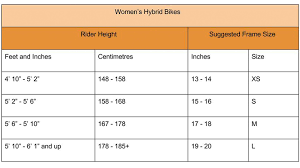 Ladies Mountain Bike Size Chart Mtb Size Chart Cm Shoe