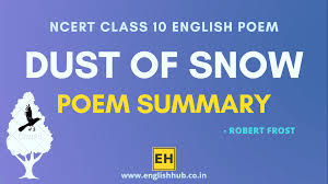 dust of snow stanza wise summary of