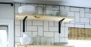 Kitchen Shelves Over Tile
