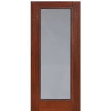 Clear Glass Fiberglass Exterior Door