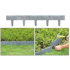 Create a neat border with lawn edging. Get The Gardenised Cobbled Stone Outdoor Lawn Edging Gate 10pk Interlocking Stakes 10 Pack Gray Landscape Edging Section Qi003861 From Lowe S Now Accuweather Shop
