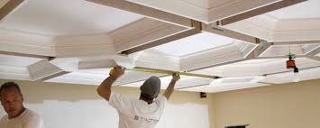 how to install a coffered ceiling