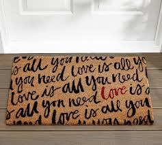 love is all you need doormat pottery barn