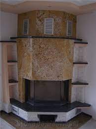 Golden Oak Granite Fireplace Surround