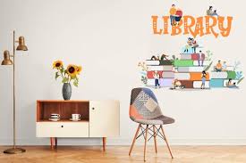 Library Vinyl Wall Art Decal Library