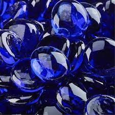 Blue Fire Glass Beads