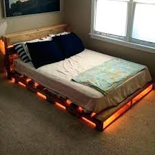 pallet beds with light underneath