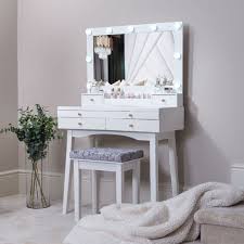 taylor white dressing table with large