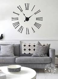 Large Wall Clock Decal Kit Oversized