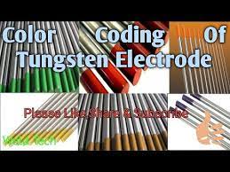 color coding of tungsten electrodes