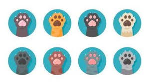 cat paw vector art icons and graphics