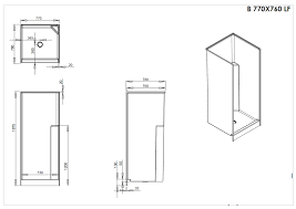 770mm X 760mm Low Front Shower Cubicle