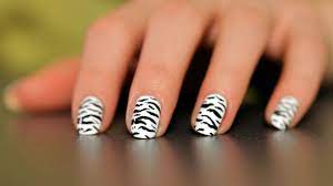 zebra design nail art designs