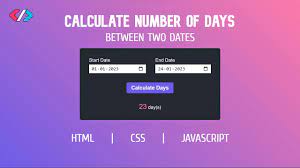 calculate days between 2 dates using