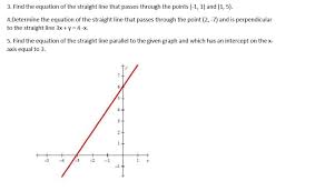 equation of the straight line