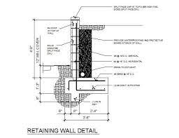 Retaining Wall Detail Dwg Free