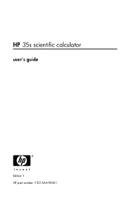 User Manual Hp 35s English 382 Pages