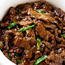 slow cooker mongolian beef dinner at