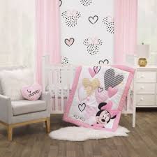 minnie mouse hearts 3 pc crib bedding