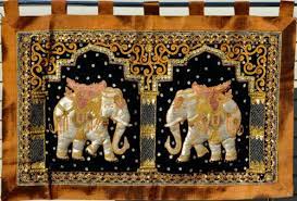 Thai Elephants Vintage Tapestry