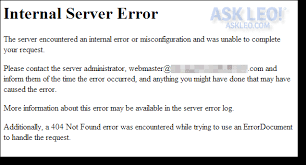 what s an internal server error and