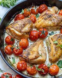 Simmer further 5 minutes and serve. Easy Easy Creamy Garlic Chicken Skillet Recipe Healthy Fitness Meals