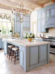blue kitchen cabinets country kitchen