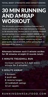 30 minute running and amrap workout