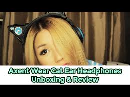 axent wear cat ear headphones unboxing