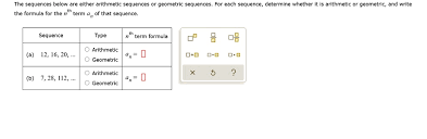 Geometric Sequences For Each Sequence