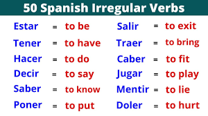common spanish irregular verbs