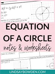 Equation Of A Circle Guided Notes And