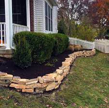 natural stacked stone retaining wall