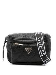 guess usa logo embossed faux leather
