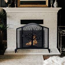 43 Inches 3 Panel Iron Fireplace Screen