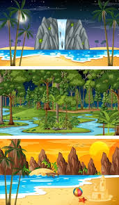 three diffe nature horizontal scenes
