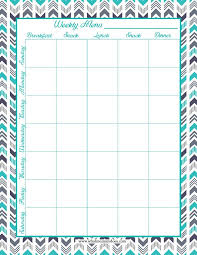 Free Printable Weekly Meal Planning Templates And A Weeks Worth Of