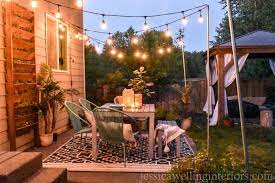 the easiest diy outdoor string light