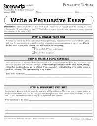 write a persuasive essay storyworks