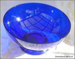 Large 10 Genuine Cobalt Blue Glass