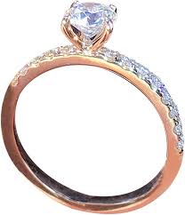 rose gold rings for diamond ring