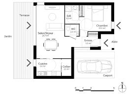 plan maison pmr 60 m² ooreka