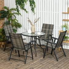 Round Glass Top Garden Dining Table