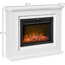 Homcom 1kw 2kw Electric Fireplace Suite