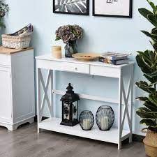 homcom clic console table with