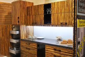 modern kitchen zebra bamboo cabinets
